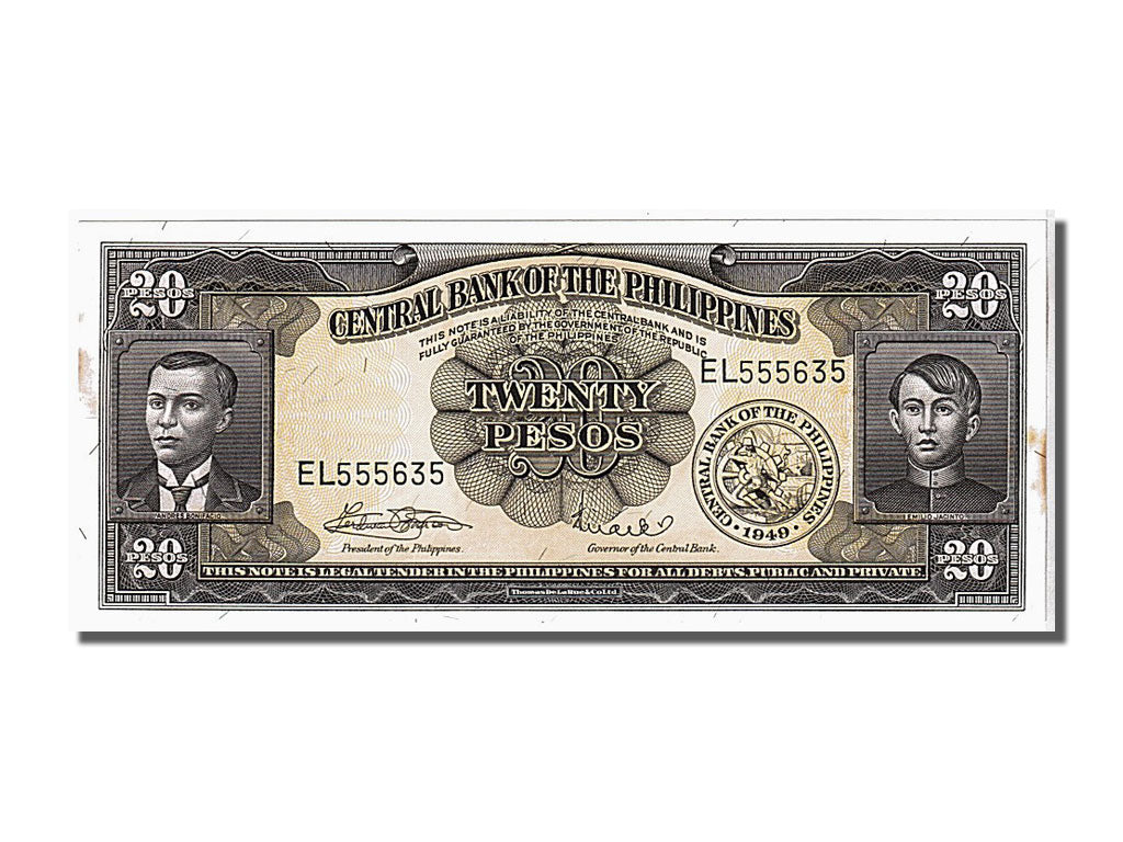Geldschein, Philippinen, 20 Pesos, 1949, VZ