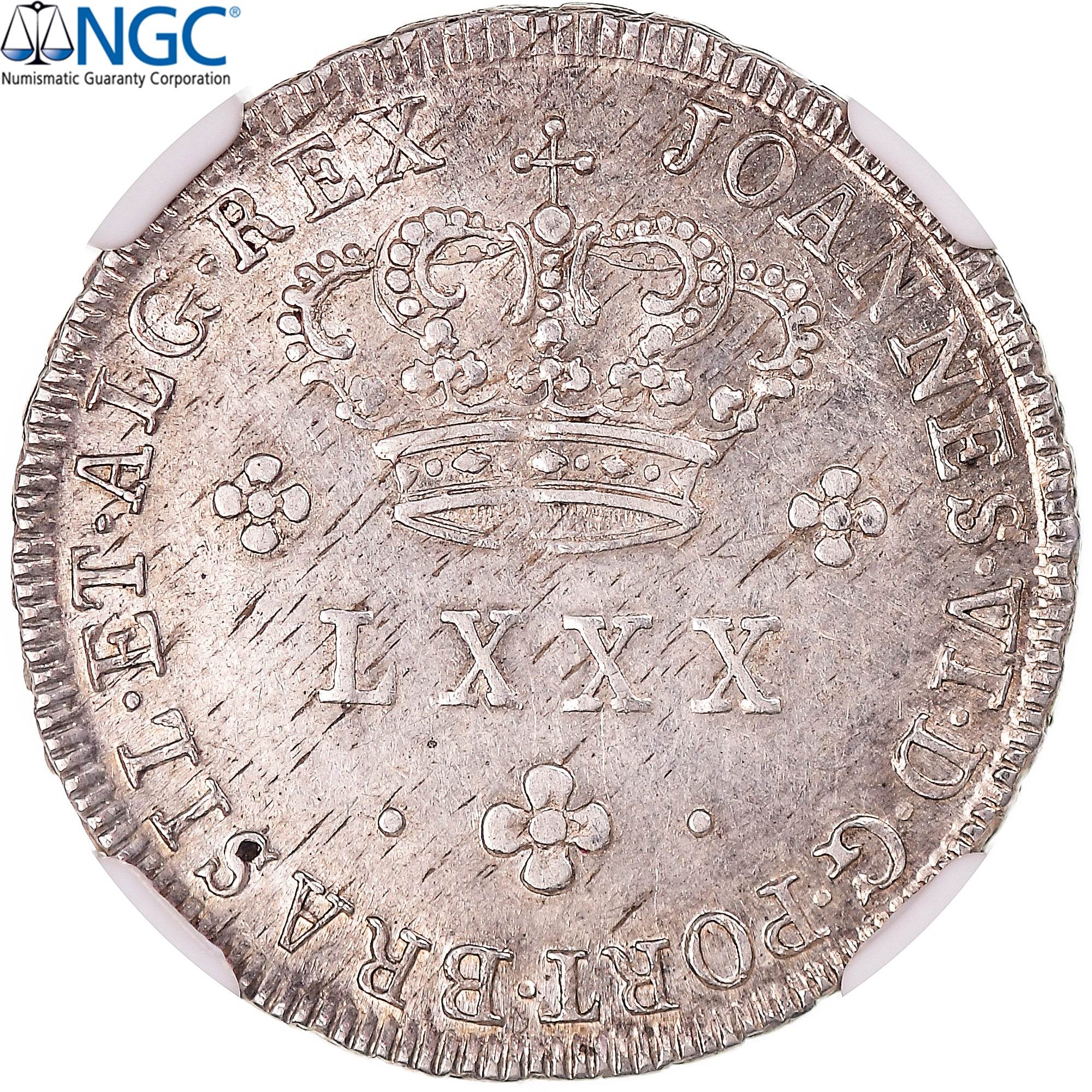 Monnaie, Portugal, João VI, 80 Reis, LXXX; Tostao, 1816-1826, Lisbonne, NGC
