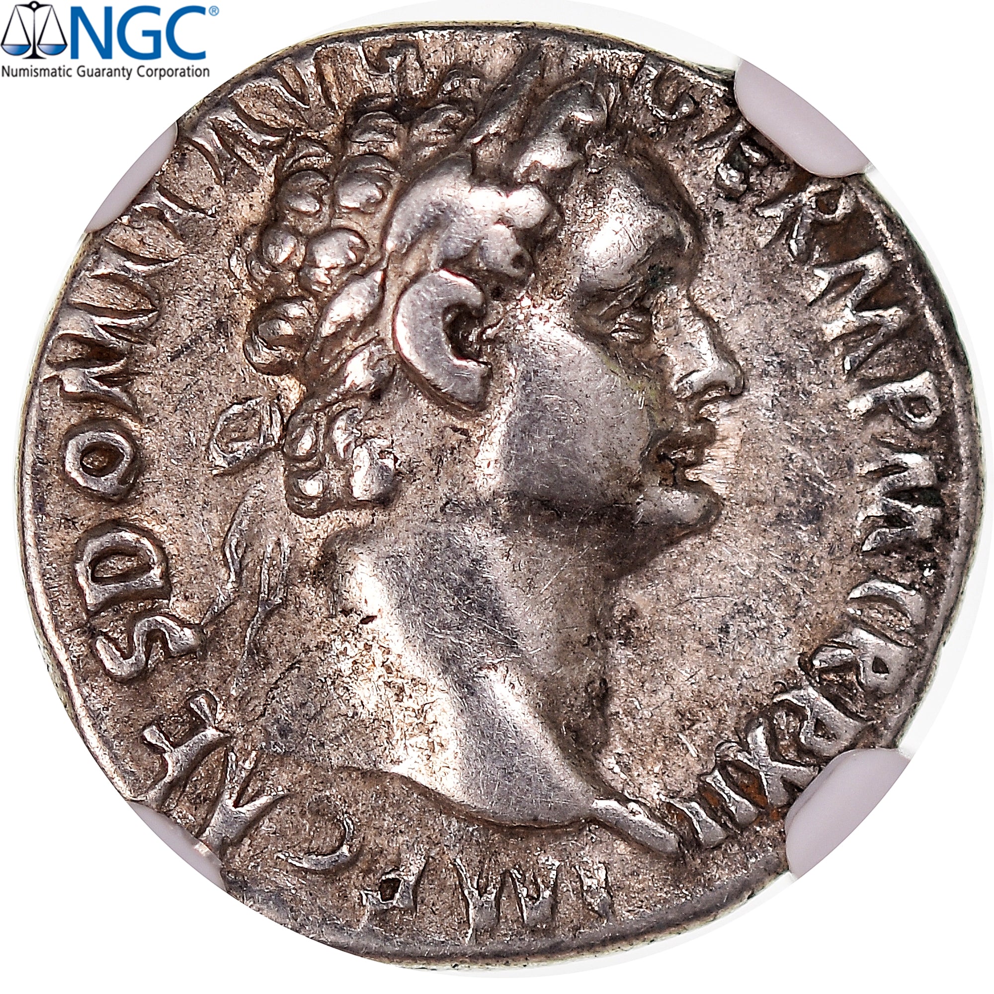 Coin, Domitian, Denarius, 81-96, Rome, graded, NGC, VF, VF(30-35), Silver