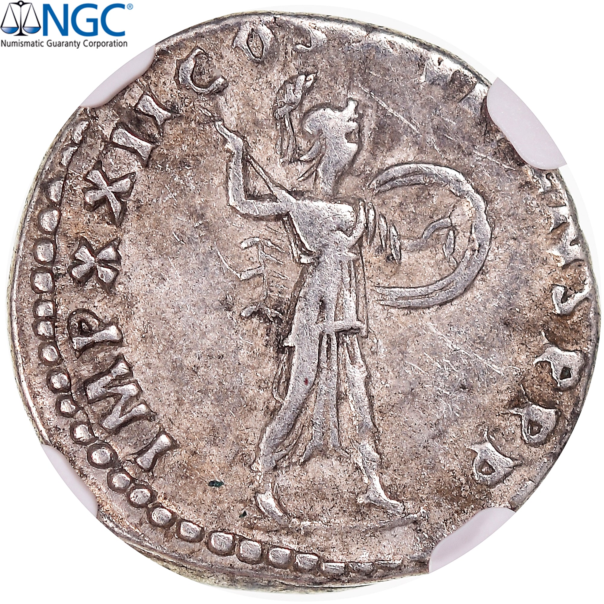Coin, Domitian, Denarius, 81-96, Rome, graded, NGC, VF, VF(30-35), Silver