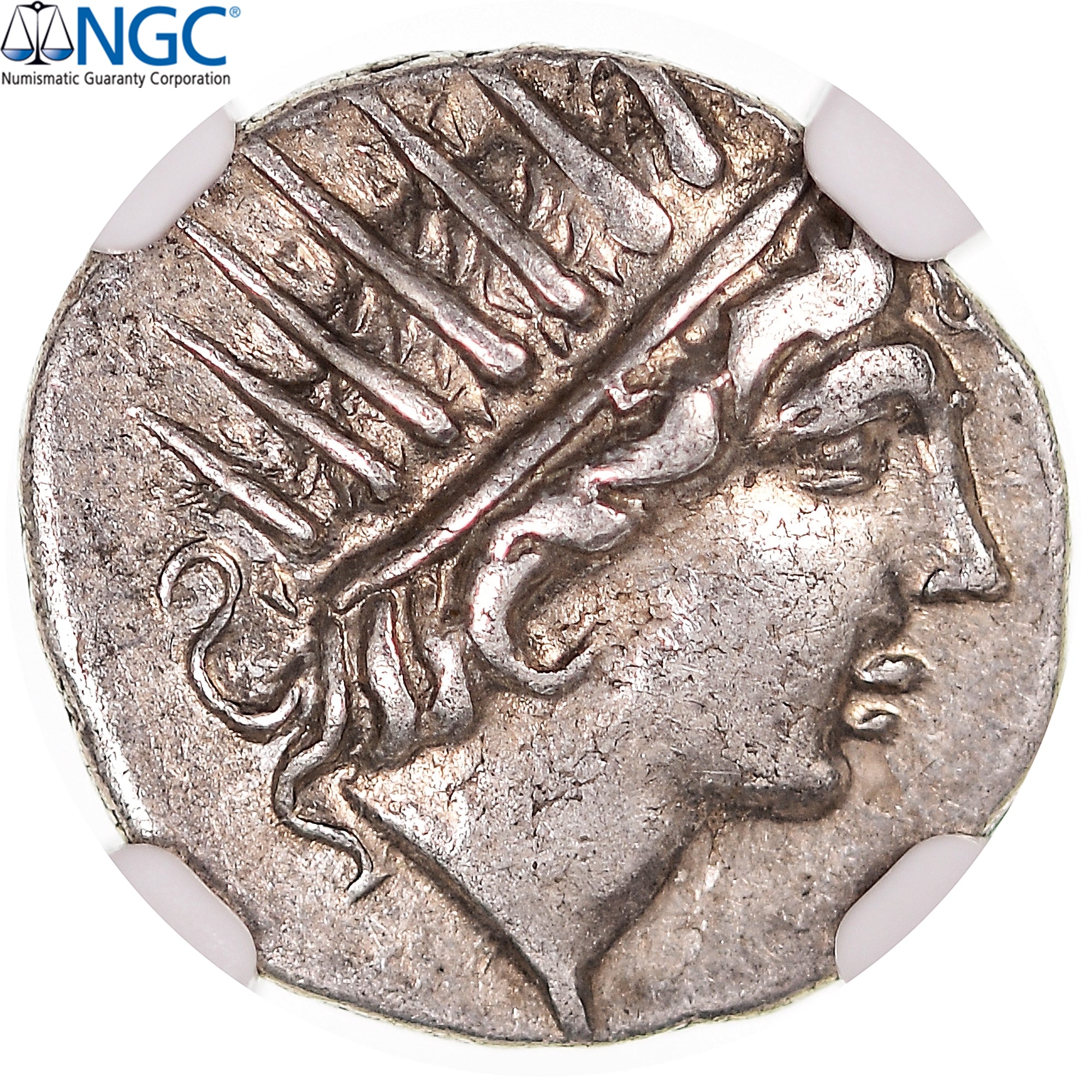 Coin, Islands off Caria, Drachm, ca. 88-84 BC, Rhodes, graded, NGC, Ch XF