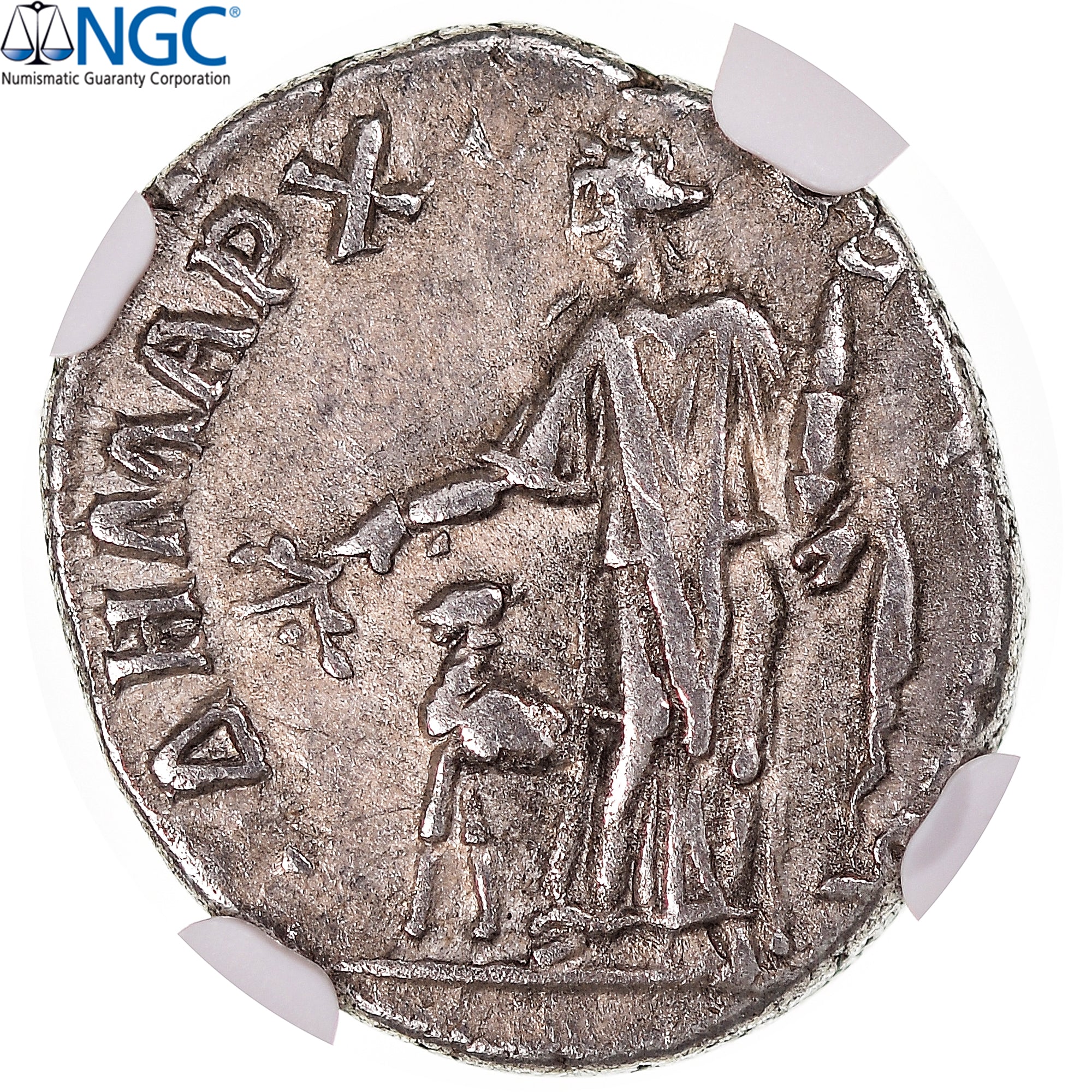 Moneda, Arabia Petraea, Trajan, Drachm, 113, Bostra, NGC, graded, Ch VF brushed