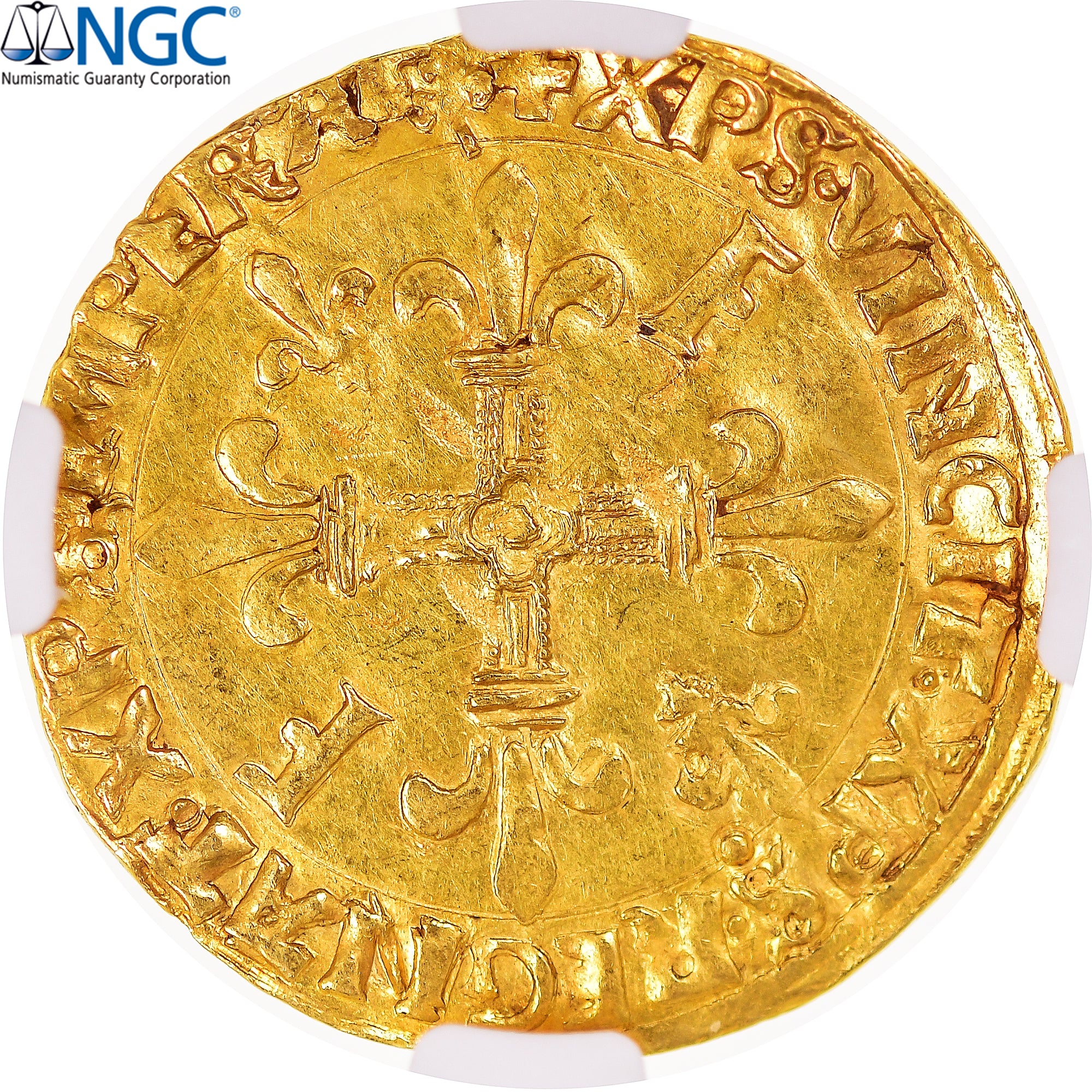 Moneda, Francia, François Ier, Écu d'or au soleil, from 1519, Lyon, NGC, UNC