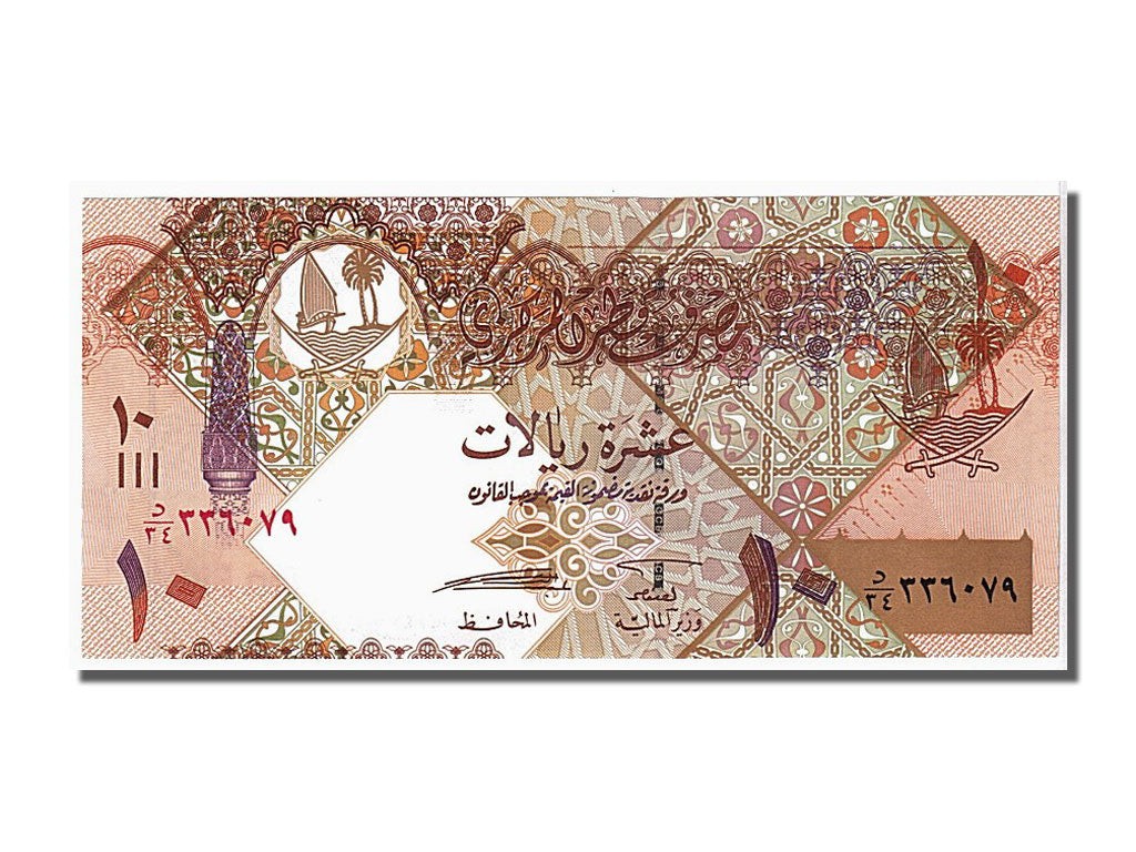 Geldschein, Qatar, 10 Riyals, 2003, UNZ
