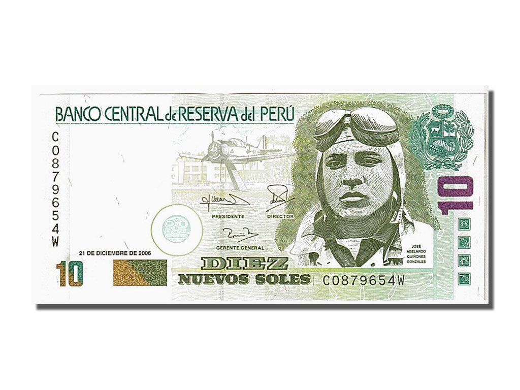 Geldschein, Peru, 10 Nuevos Soles, 2006, KM:179b, UNZ