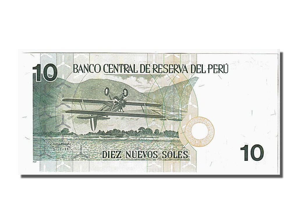 Geldschein, Peru, 10 Nuevos Soles, 2006, KM:179b, UNZ