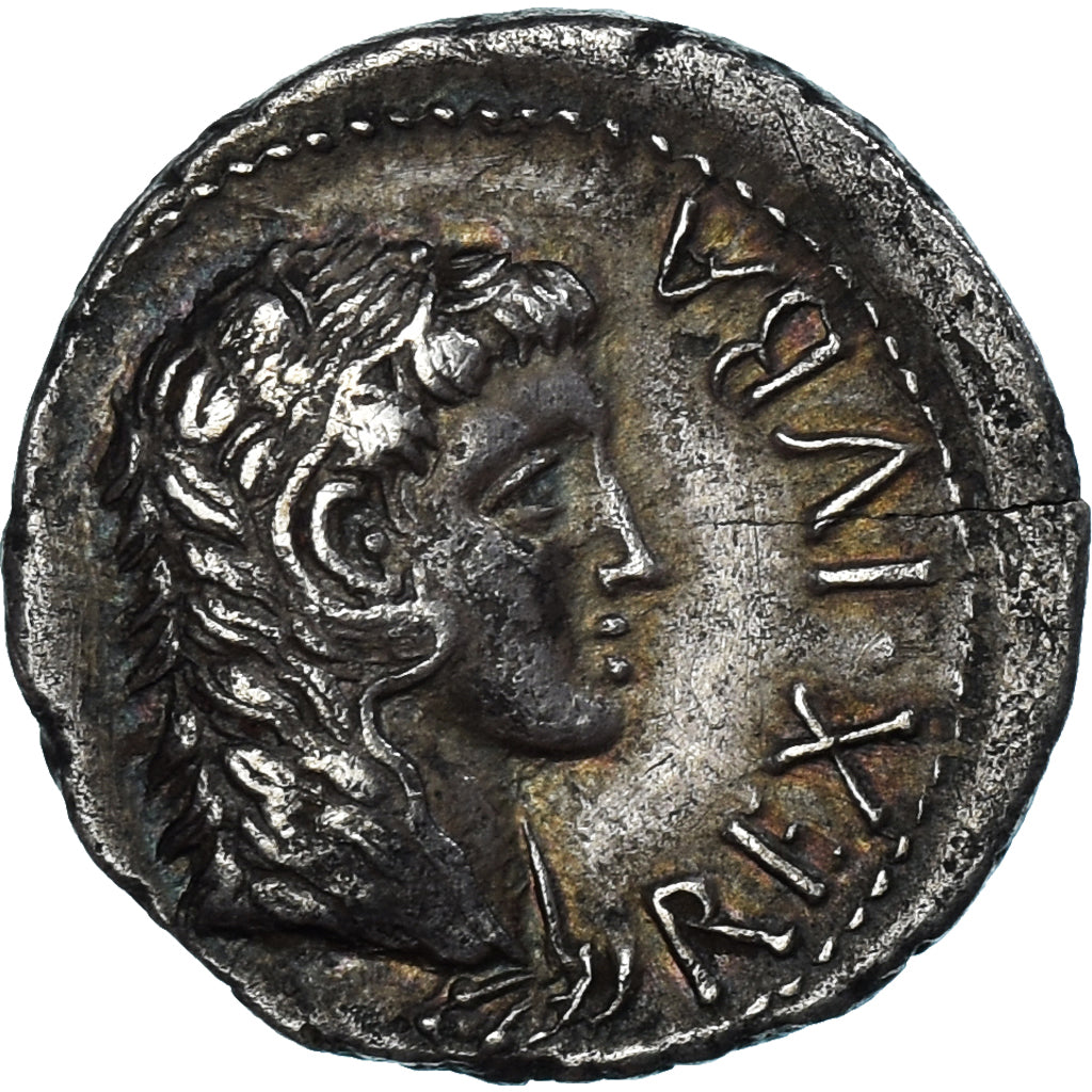 Monnaie, Royaume de Maurétanie, Juba II, Denier, 11-12, Césarée, TTB+, Argent