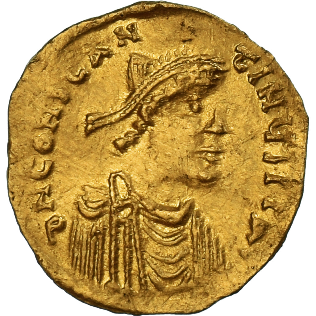 Monnaie, Constans II, Tremissis, 641-668, Constantinople, TTB+, Or, Sear:984