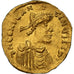 Moneta, Constans II, Tremissis, 641-668, Constantinople, AU(50-53), Złoto