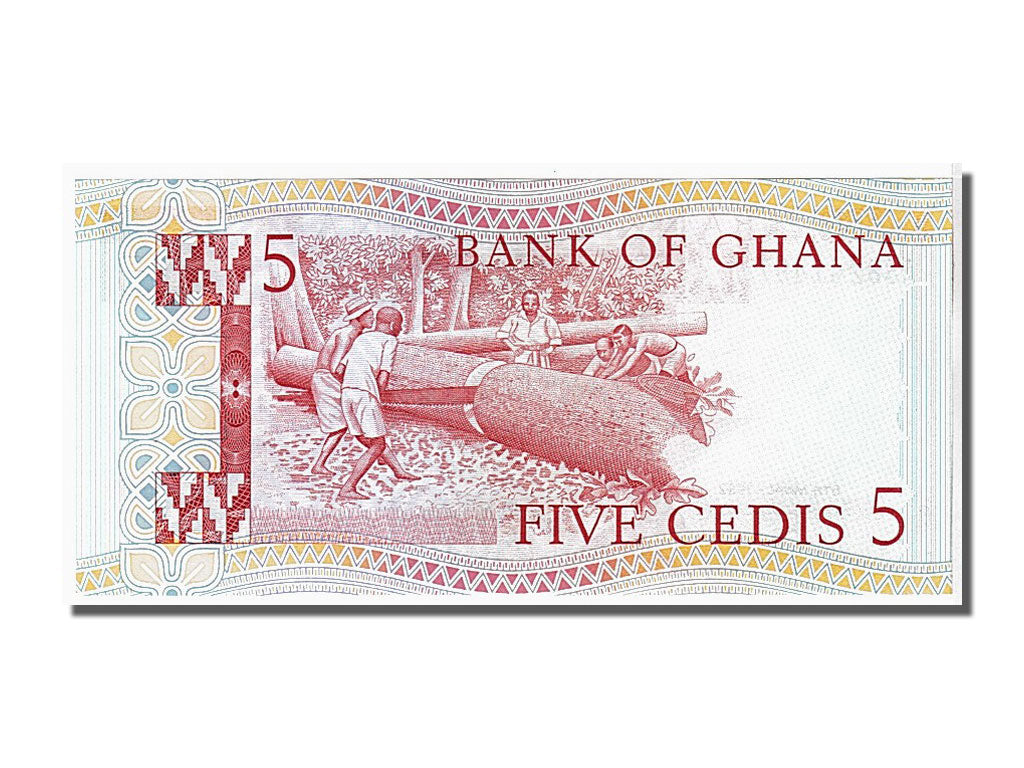 Banconote, Ghana, 5 Cedis, 1982, FDS
