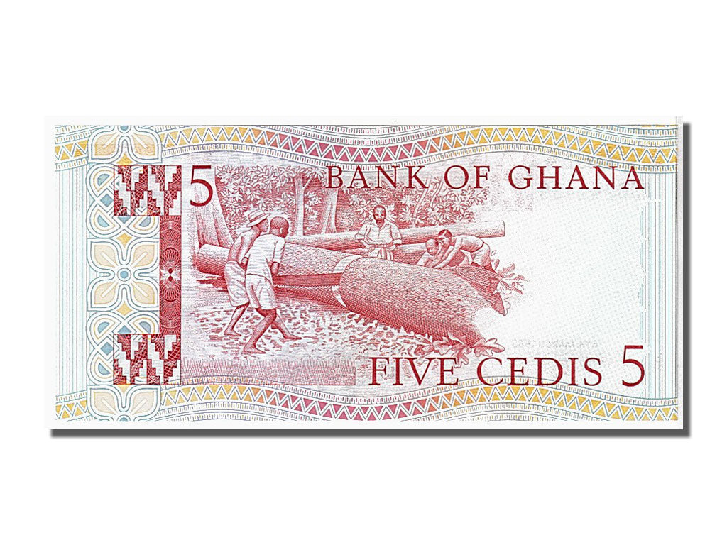 Banconote, Ghana, 5 Cedis, 1982, KM:19c, FDS