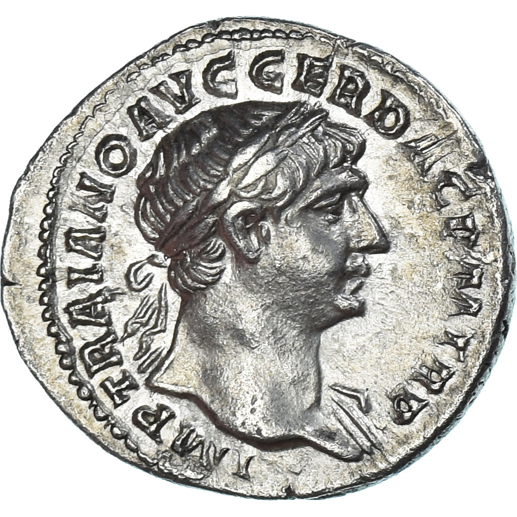Coin, Trajan, Denarius, ca. 108-109, Rome, AU(55-58), Silver, RIC:II-118