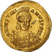 Moeda, Justinian I, Solidus, 527-537, Constantinople, AU(50-53), Dourado