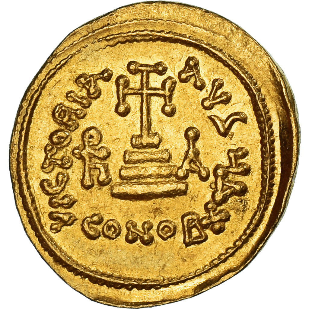 Coin, Heraclius, with Heraclius Constantine and Heraclonas, Solidus, 637-638