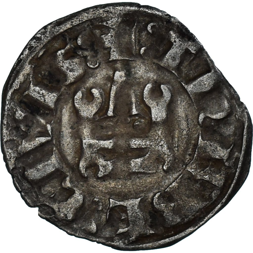 Moeda, Grécia, Guillaume de la Roche (?), Denier Tournois, ca. 1280-1294