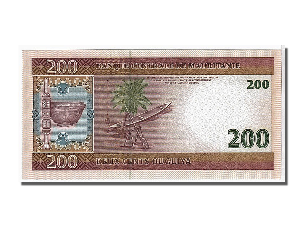 Banknote, Mauritania, 200 Ouguiya, 2006, 2006-11-28, KM:11b, UNC(65-70)