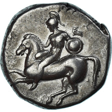 Coin, Calabria, Nomos, 280 BC, Tarentum, AU(50-53), Silver, HN Italy:968