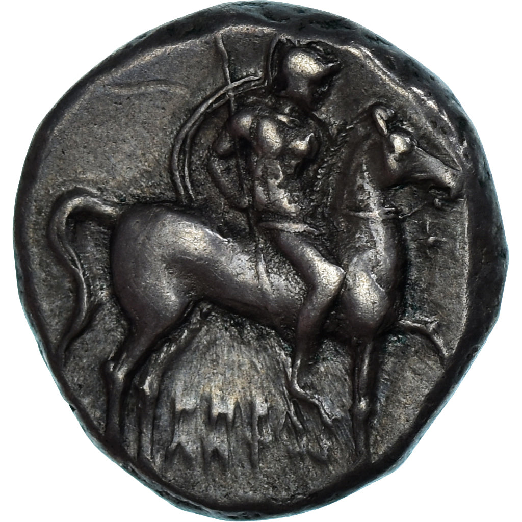 Moneda, Calabria, Nomos, ca. 272-240 BC, Tarentum, MBC+, Plata, HN Italy:1037