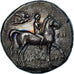 Moeda, Calábria, Nomos, ca. 272-240 BC, Tarentum, AU(50-53), Prata, HN