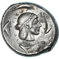 Moneda, Sicily, Hieron I, Tetradrachm, ca. 475-470 BC, Syracuse, MBC, Plata