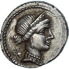 Coin, Julius Caesar, Denarius, 46-45 BC, Military mint in Spain, AU(50-53)