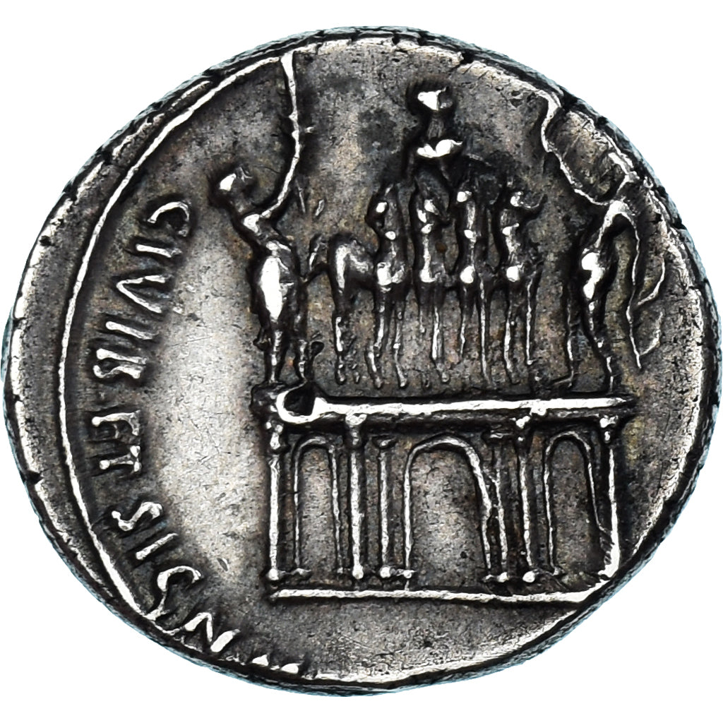 Coin, Augustus, Denarius, 27 BC-AD 14, Colonia Patricia (?), AU(50-53), Silver
