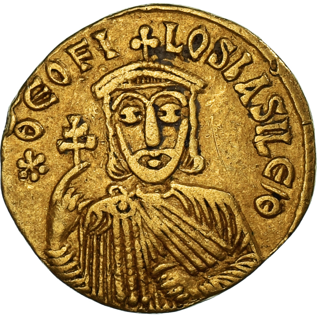 Moneta, Theophilus, with Constantine and Michael III, Solidus, ca. 830-840