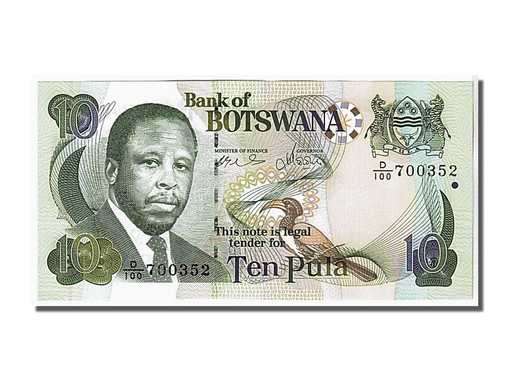 Banknote, Botswana, 10 Pula, 2002, UNC(65-70)