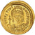 Moneta, Justinian I, Solidus, 542-552, Constantinople, AU(50-53), Złoto