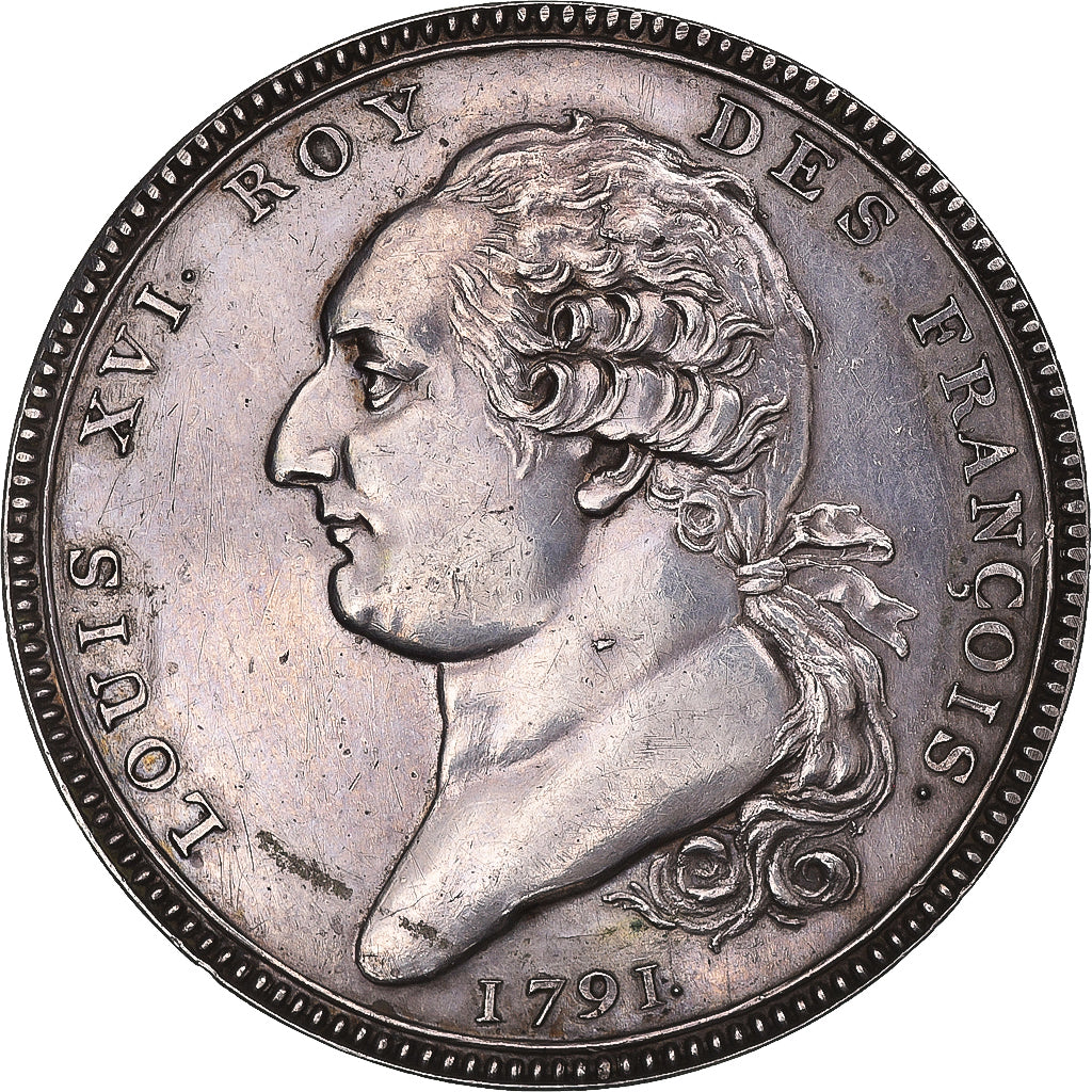 Moneta, Francia, Louis XVI, Ecu de 6 Livres, 1791 / AN 2, ESSAI, SPL-, Argento