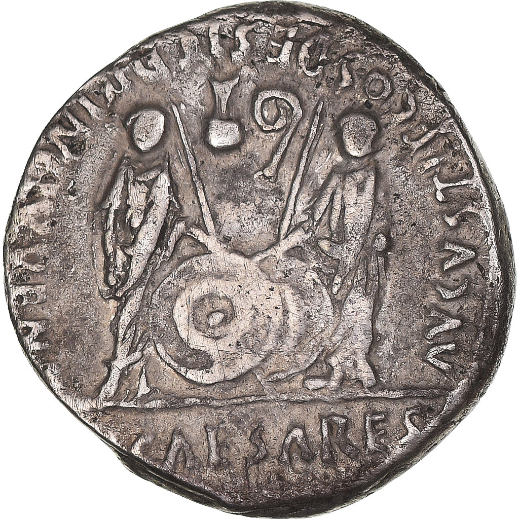 Moneta, Augustus, Denarius, 27 BC-AD 14, Lyon - Lugdunum, BB, Argento, RIC:207