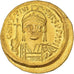 Moneta, Justinian I, Solidus, 527-565, Constantinople, EF(40-45), Złoto