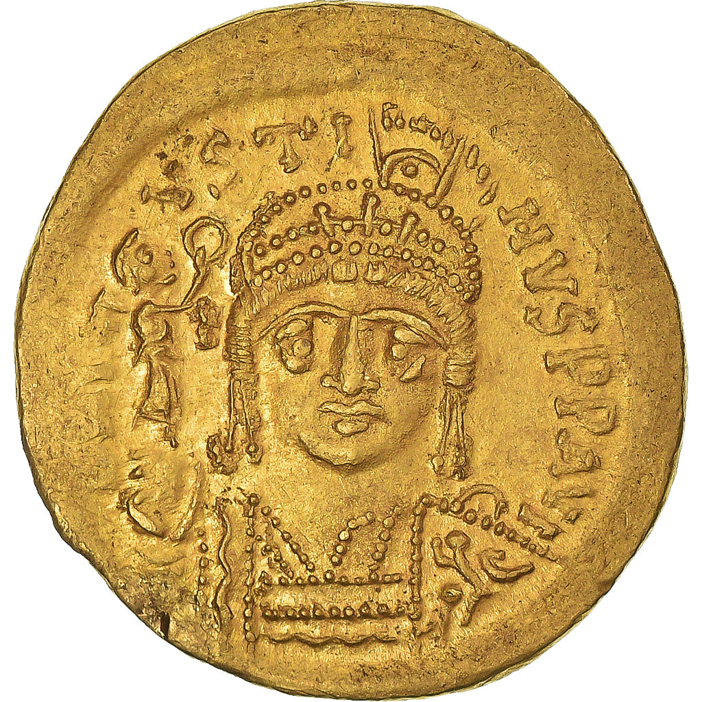 Moneta, Justin II, Solidus, 565-578, Constantinople, SPL-, Oro, Sear:345