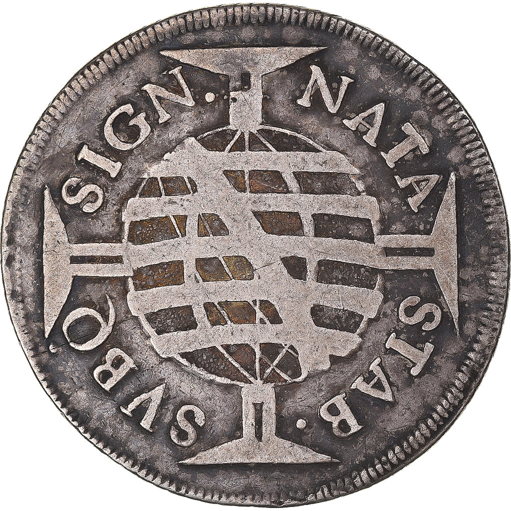 Monnaie, Brésil, Pedro II, 640 Reis, 1696, Bahia, TTB, Argent, KM:84