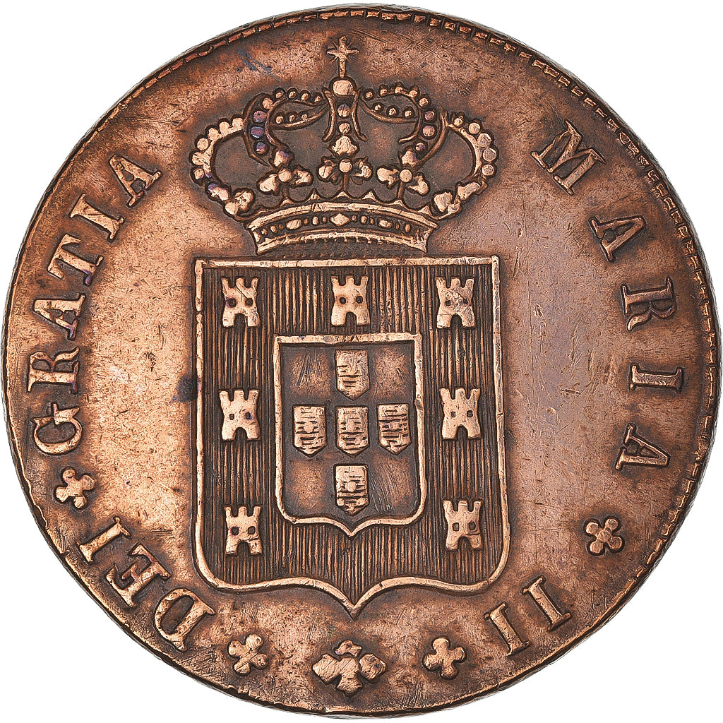 Moneda, Portugal, Maria II, 10 Reis, 1836, Lisbon, MBC+, Cobre