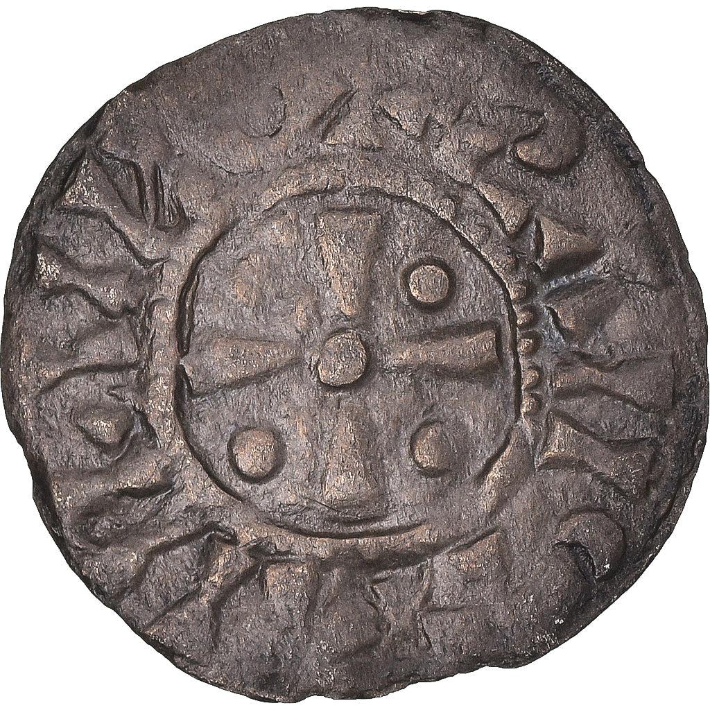 Monnaie, France, Berry, Seigneurie de Saint-Aignan, Denier, ca. 1030, TB+