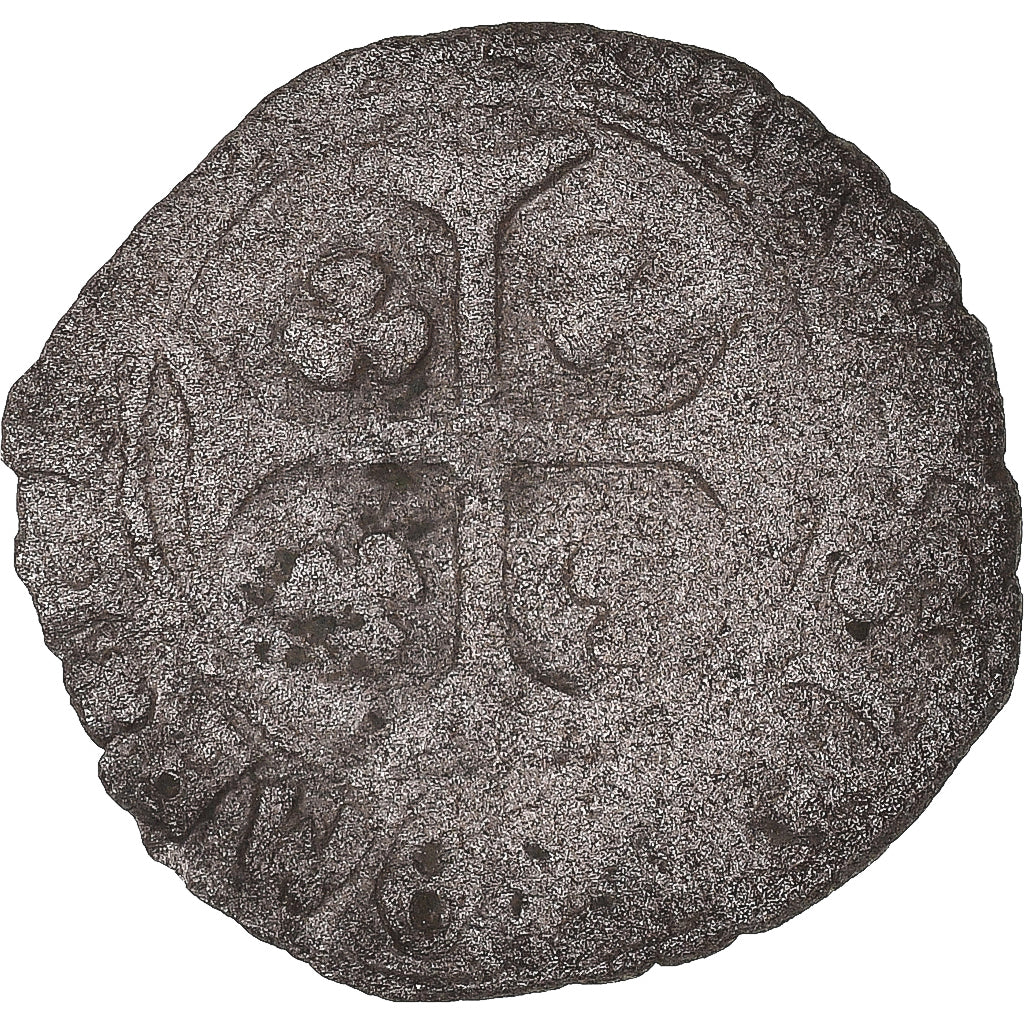 Monnaie, France, DOMBES, Pierre II de Bourbon, Liard, 1488-1503, Trévoux, TB