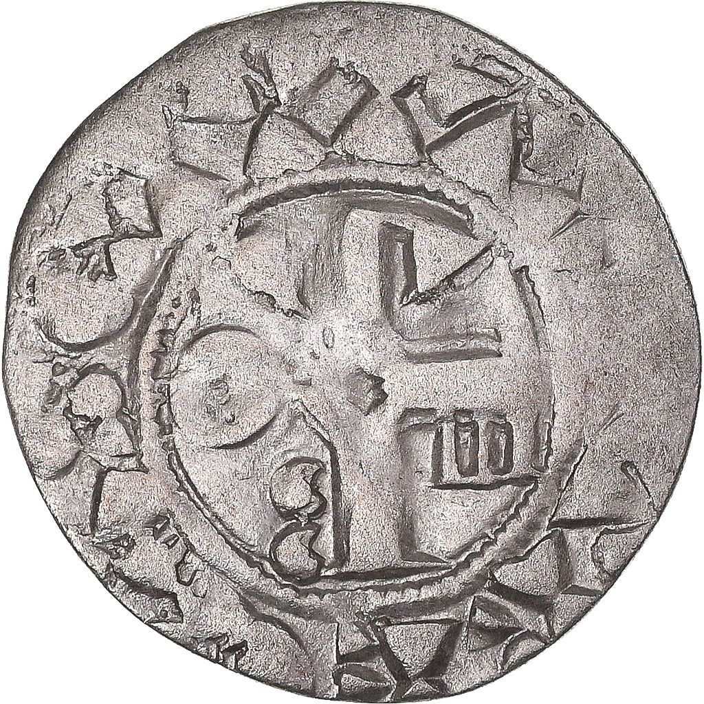 Monnaie, France, Comté de Champagne, Thibaut II, Denier, 1125-1152, Troyes