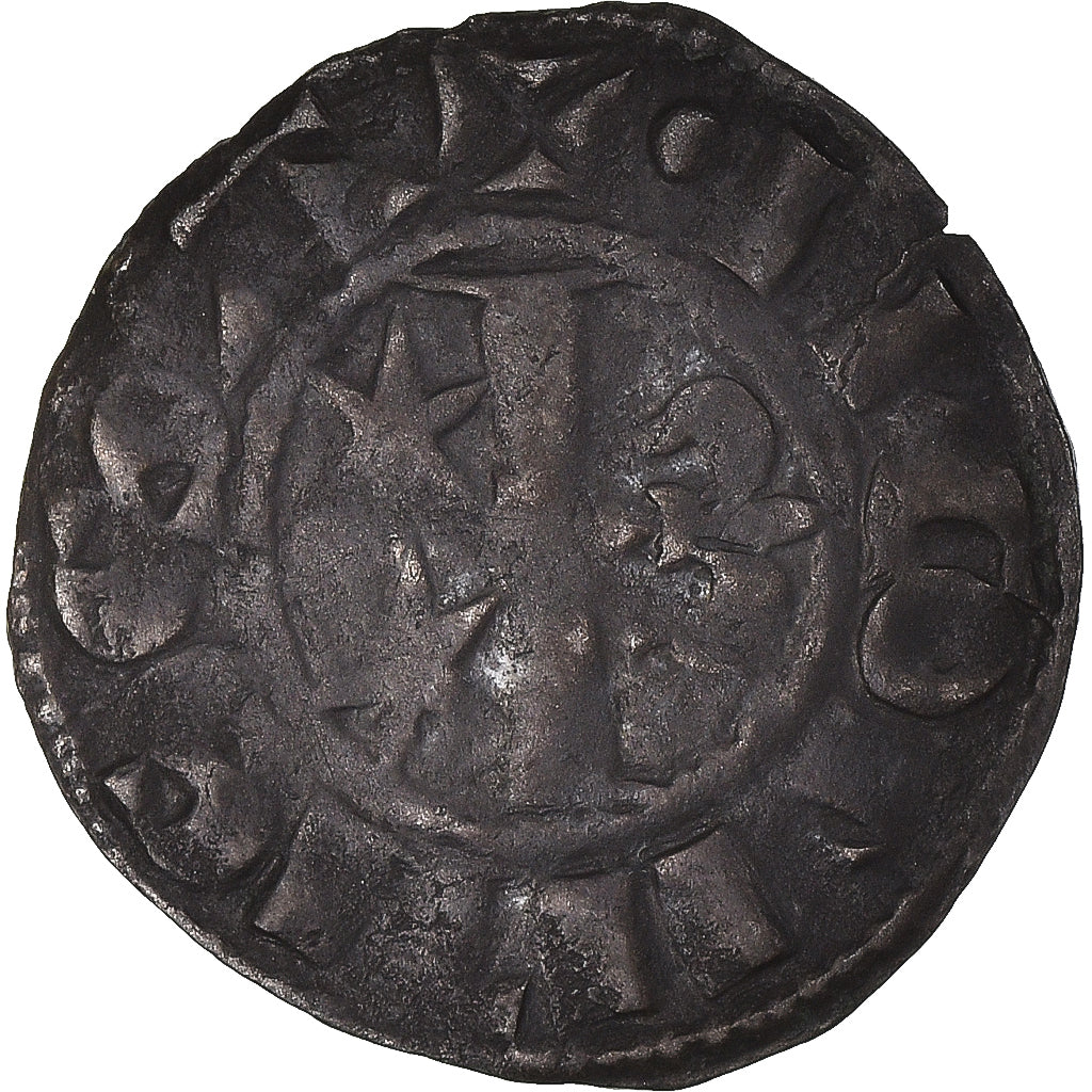 Monnaie, France, Comté de Nevers, Mahaut II, Denier, 1257-1262, TTB, Argent
