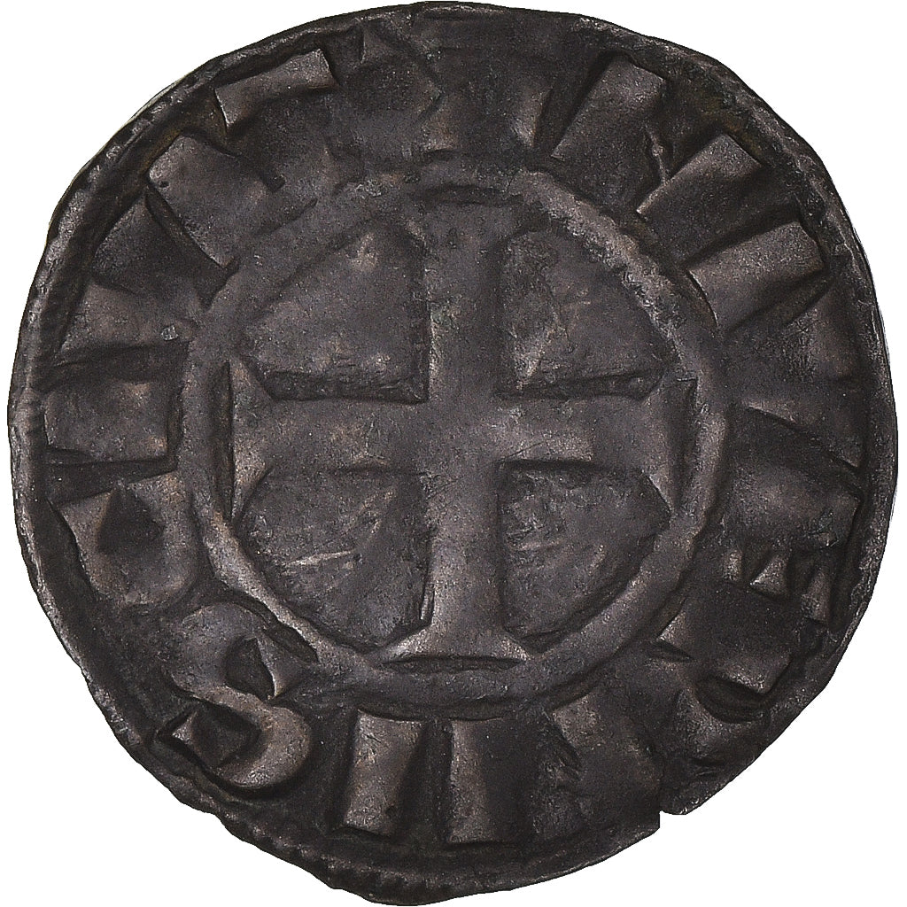 Monnaie, France, Comté de Nevers, Mahaut II, Denier, 1257-1262, TTB, Argent