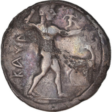 Coin, Bruttium, Nomos, 525-500 BC, Kaulonia, Incuse strike, EF(40-45), Silver