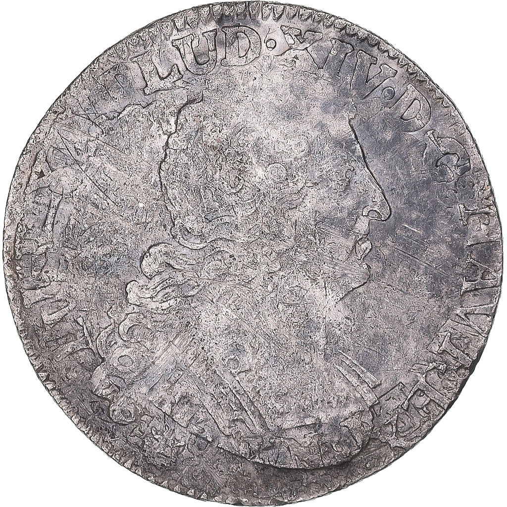Moneta, Francia, Louis XIV, 1/4 Ecu aux 8 L, 1705, réformé, MB+, Argento