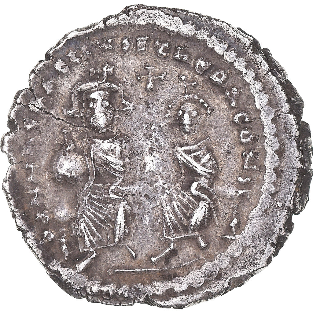 Coin, Heraclius, with Heraclius Constantine, Hexagram, 610-641, Constantinople