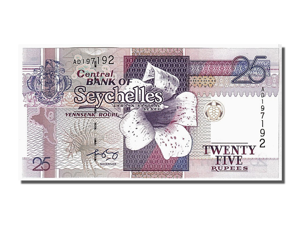 Banknot, Seszele, 25 Rupees, 1998, KM:37, UNC(65-70)