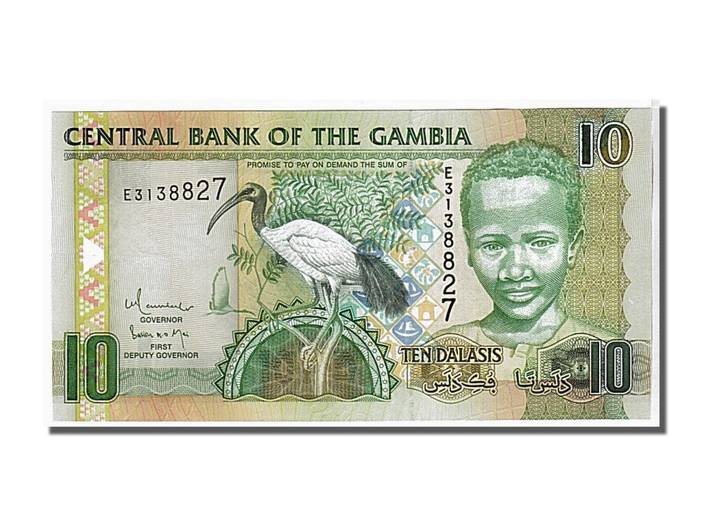 Banconote, Gambia, 10 Dalasis, 2006, FDS