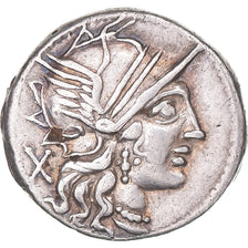 Coin, Plutia, Denarius, 121 BC, Rome, EF(40-45), Silver, Crawford:278/1