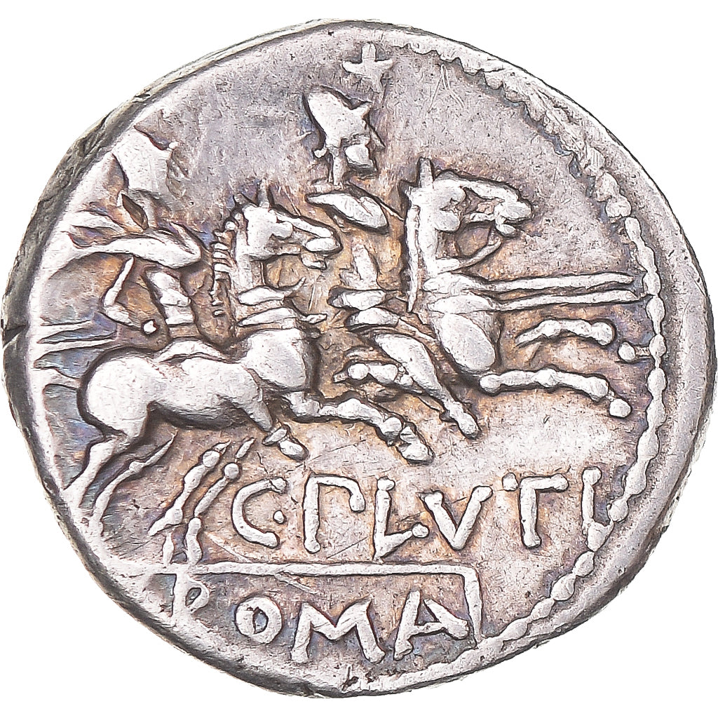 Coin, Plutia, Denarius, 121 BC, Rome, EF(40-45), Silver, Crawford:278/1
