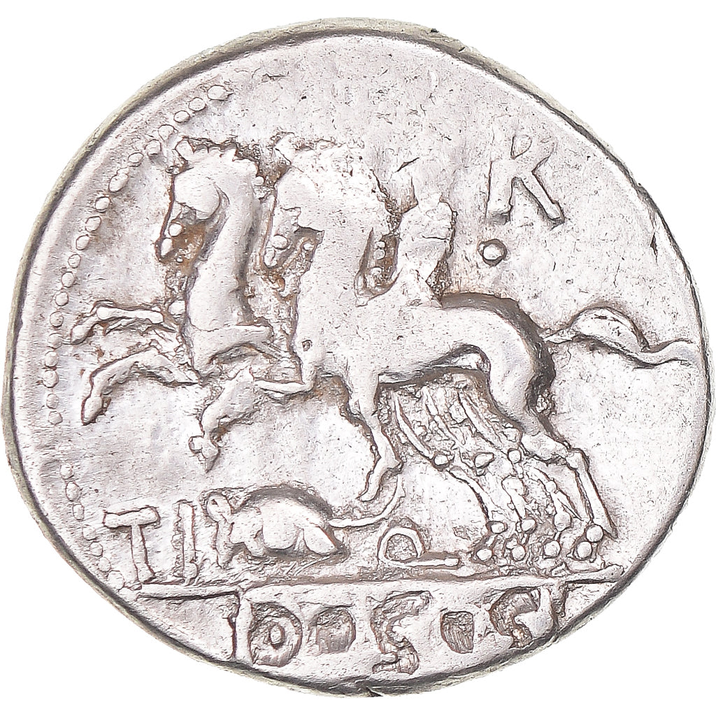 Coin, Quinctia, Denarius, 112-111 BC, Rome, VF(30-35), Silver, Crawford:297/1a