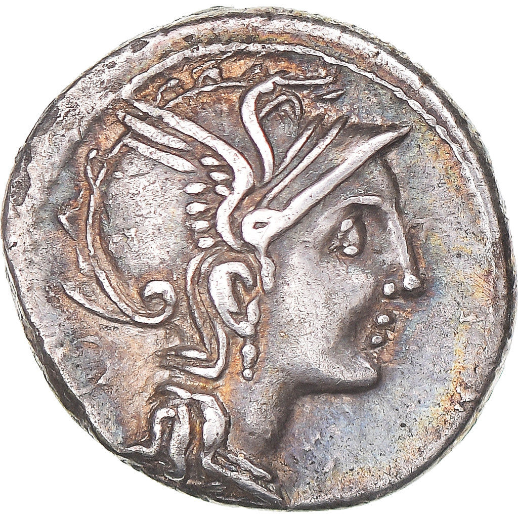 Coin, Manlia, Denarius, 111-110 BC, Rome, EF(40-45), Silver, Crawford:299/1b