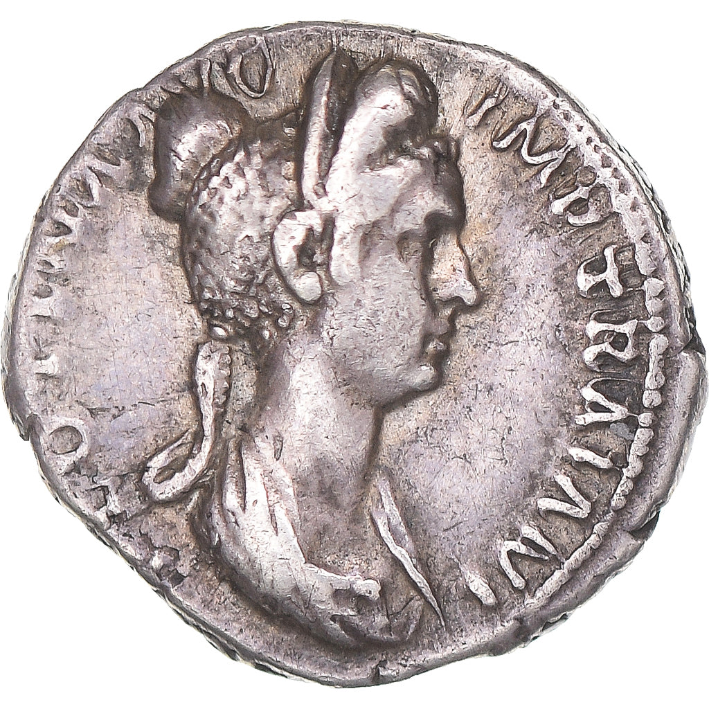 Coin, Plotina, Denarius, ca. 112-114, Rome, EF(40-45), Silver, Cohen:3, RIC:730